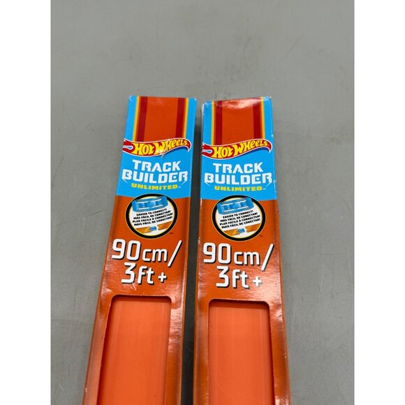 set of 2 Hot Wheels Track Builder Unlimited Straight Track Pack 90cm/3ft+ 4 Pack - Picture 2 of 7